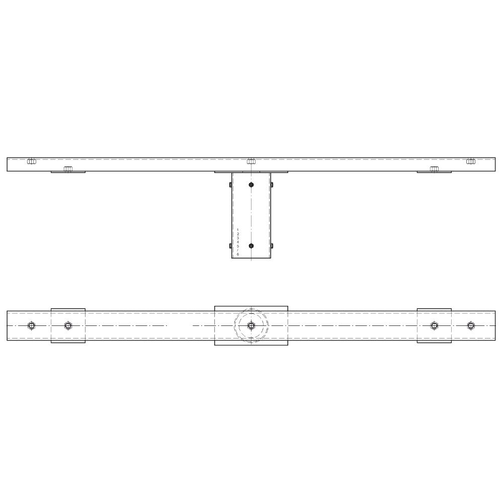 Überstecktraverse 5 Fach für Zopf d=160mm bei S2-Lichttechnik